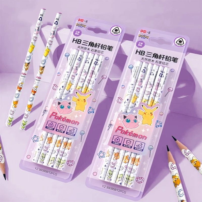 Stationery Warehouse - Crayons en bois triangulaires Pokémon 2B,