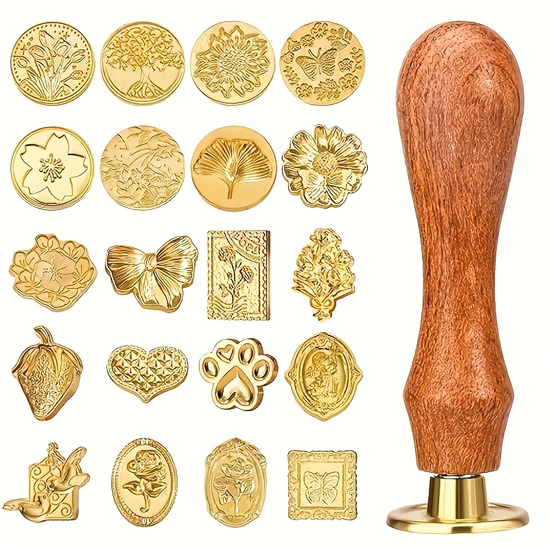 Wax Seal Stamp Kit - Ensemble de 21 tampons à cire