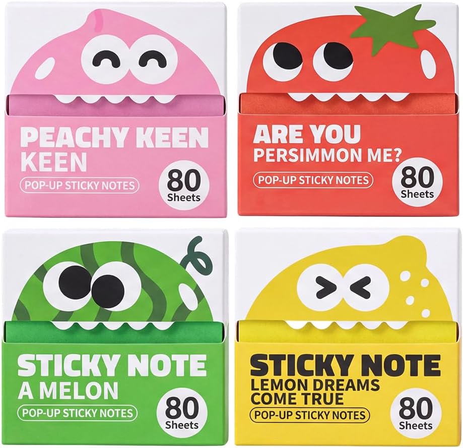 Memo Pad Sticky - Bloc-notes adhésifs transparents à paillettes, motif