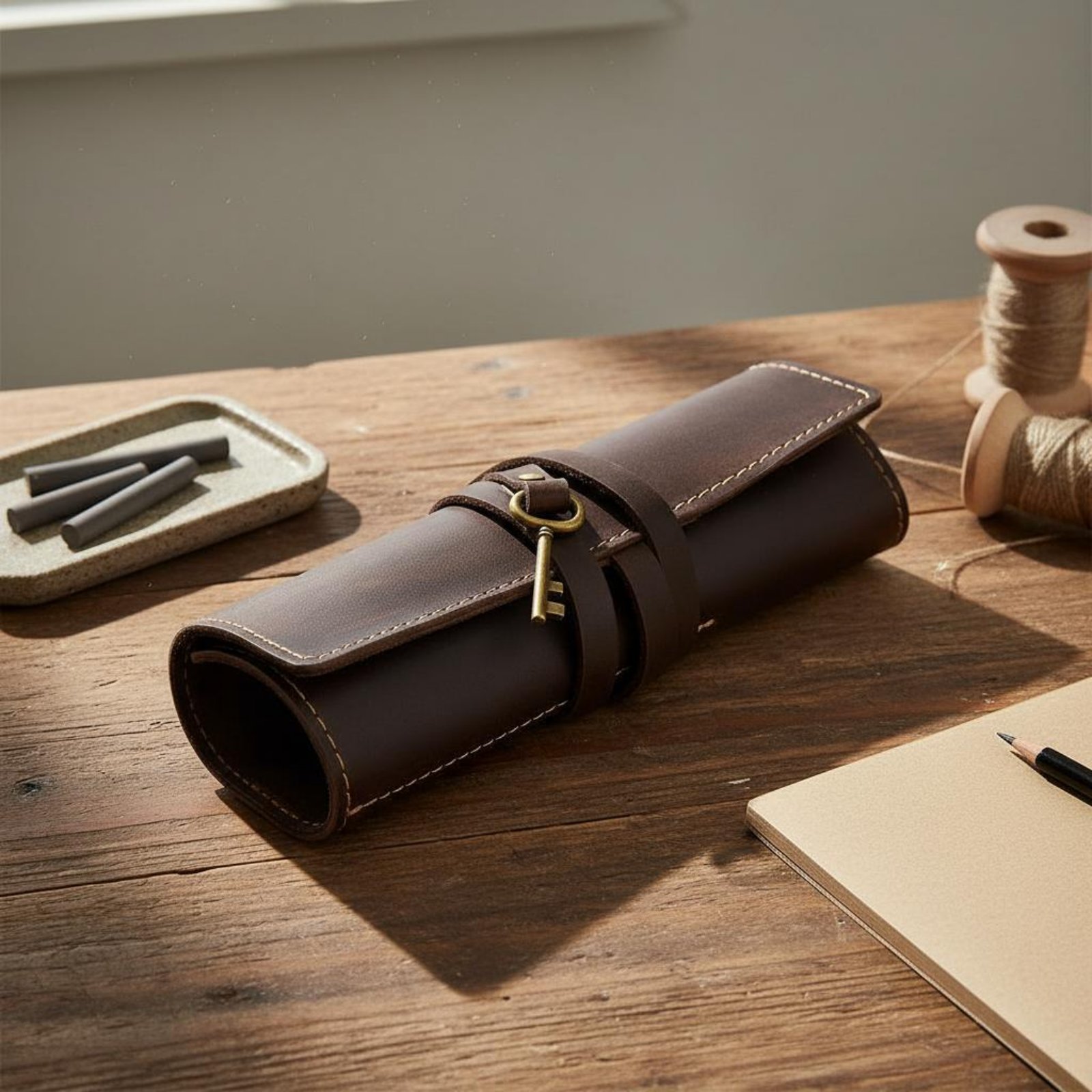 Étui à crayons pliable en cuir - Pen Pouch Roll avis et prix
