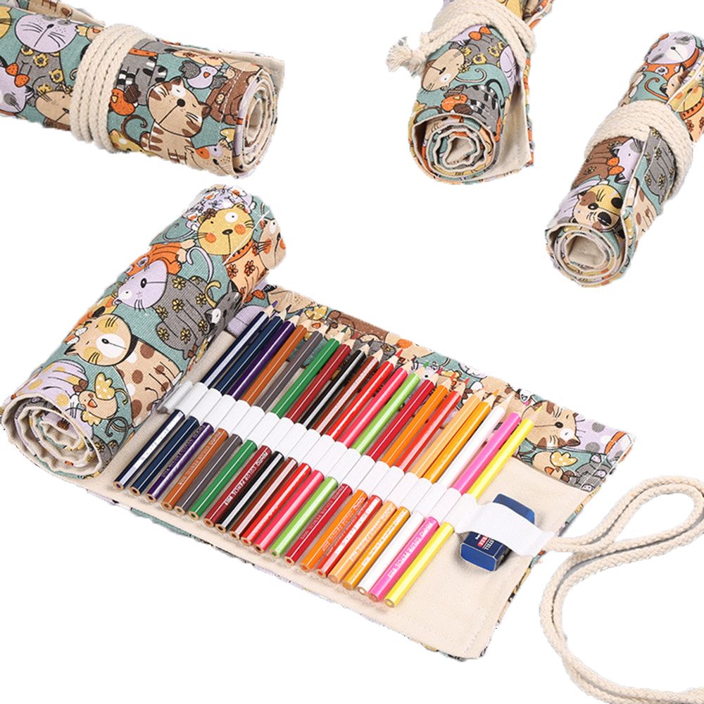Trousse à crayons en toile gra - Pen Pouch Roll avis et prix